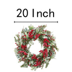 Skrantun 20 Inch Artificial Christmas Wreath with Lambs Ear Leaves, Artificial