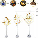 Lamerge Lighted Tree Set of 3,Christmas Tree 4Ft,5Ft and 6Ft with LED Lights,