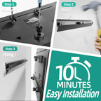 No Stud TV Wall Mount Bracket for 32-75 inch TVs, Sturdy No Drill Drywall TV
