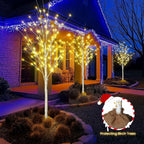 Lamerge Lighted Tree Set of 3,Christmas Tree 4Ft,5Ft and 6Ft with LED Lights,