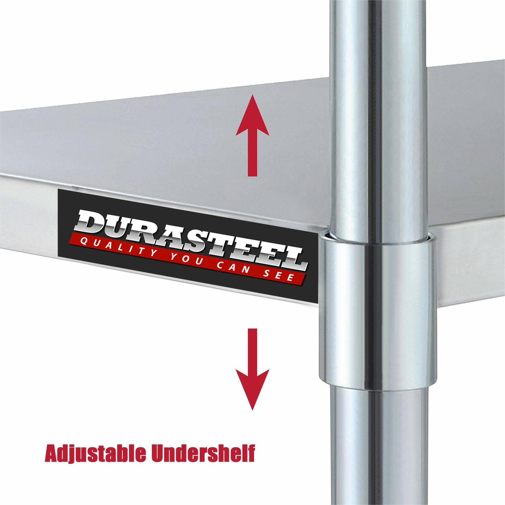 DuraSteel Galvanized Under Shelf for Work Tables 30" x 36"  Extra Adjustable