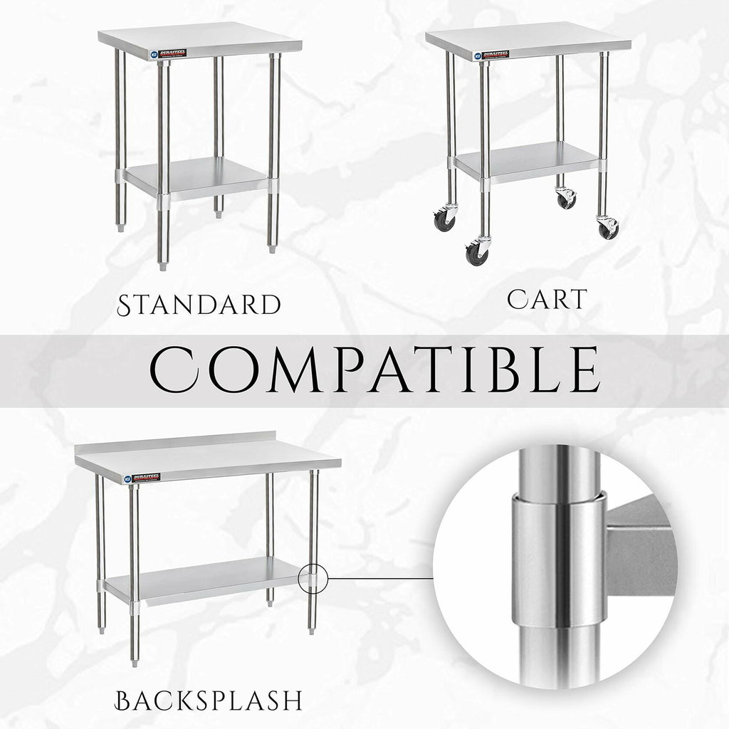 DuraSteel Galvanized Under Shelf for Work Tables 30" x 36"  Extra Adjustable