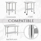 DuraSteel Galvanized Under Shelf for Work Tables 30" x 36"  Extra Adjustable