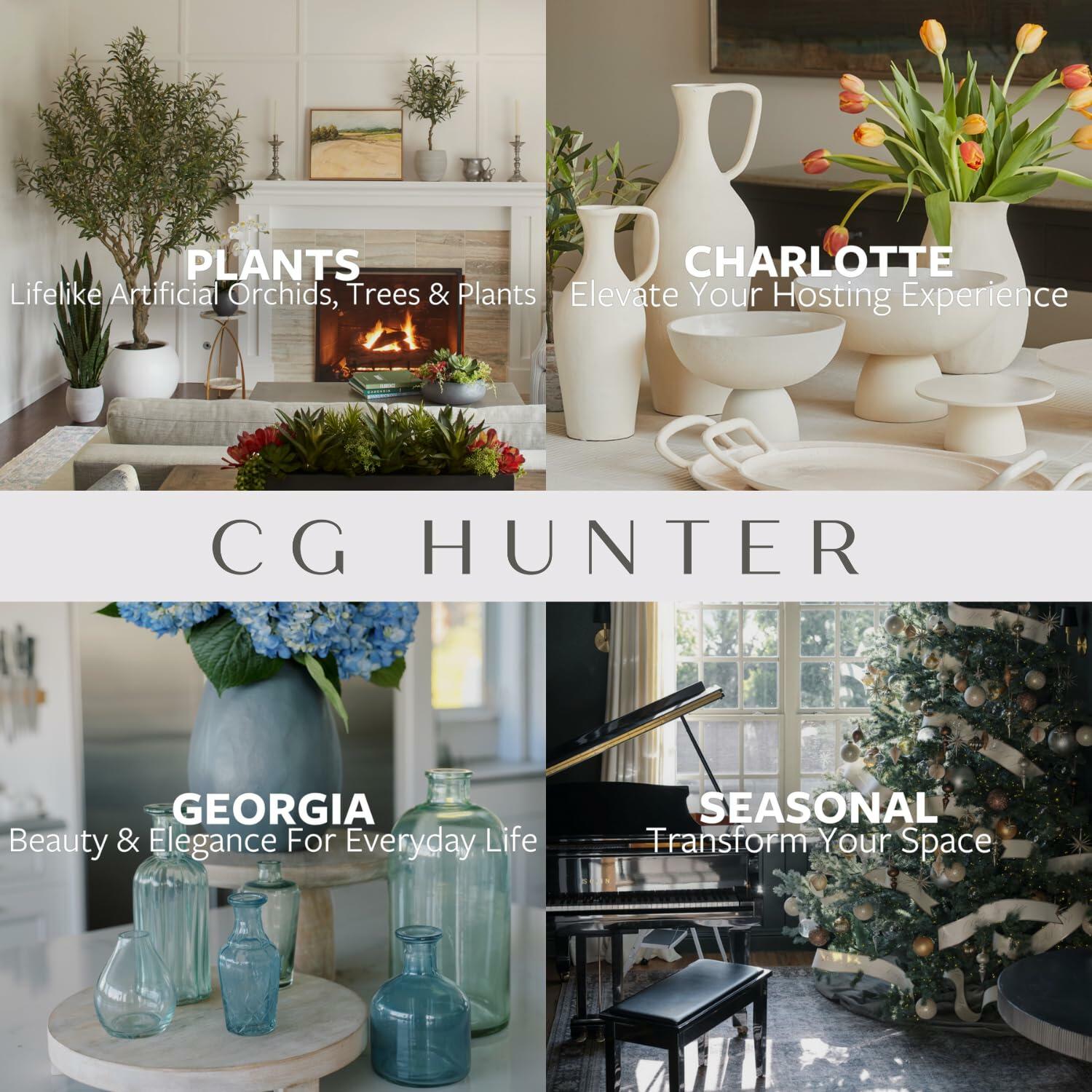 CG Hunter Holiday Collection Cedar Garland, Premium Artificial Indoor & Outdoor