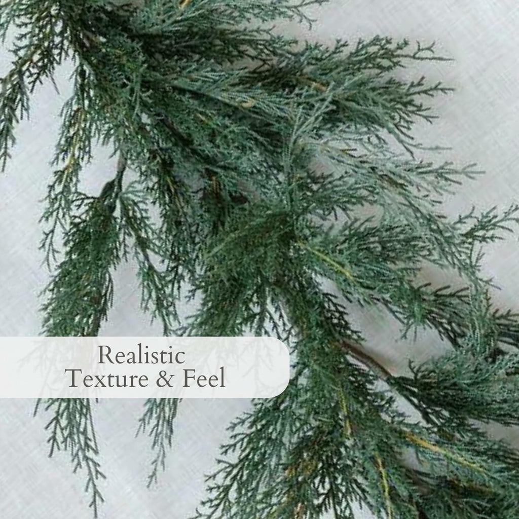 CG Hunter Holiday Collection Cedar Garland, Premium Artificial Indoor & Outdoor