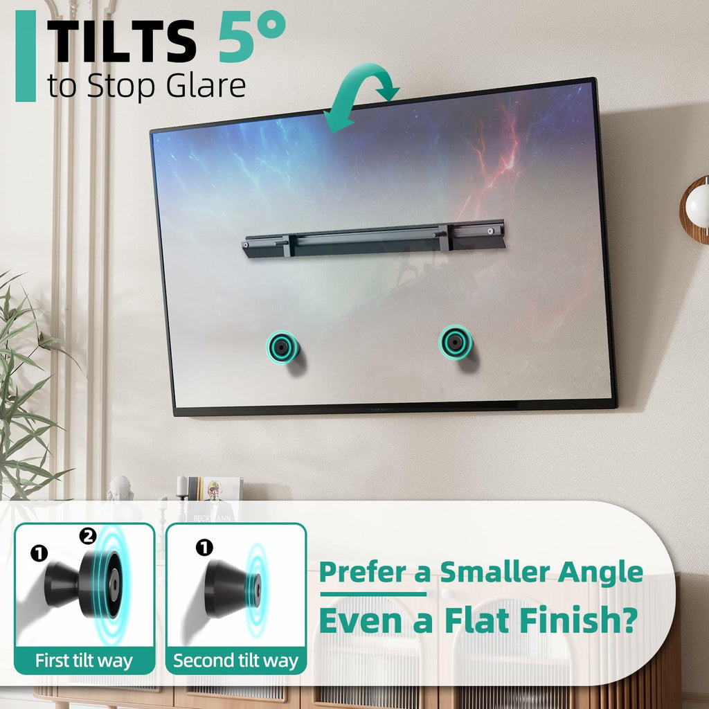 No Stud TV Wall Mount Bracket for 32-75 inch TVs, Sturdy No Drill Drywall TV
