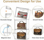 Purse Organizer for Closet,Clear Acrylic Display Case for Handbag Organizer,