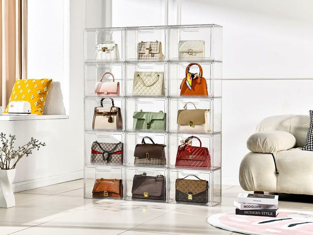 Purse Organizer for Closet,Clear Acrylic Display Case for Handbag Organizer,