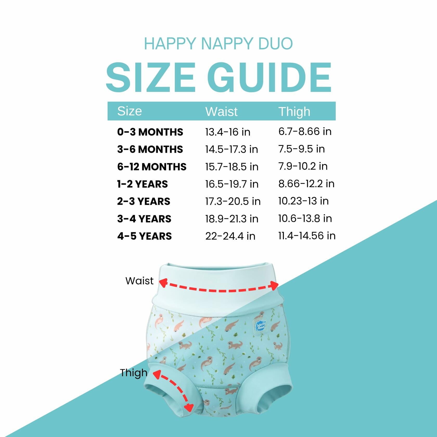 Splash About Happy Nappy Duo, Playful Otters, 3-6 Months medium