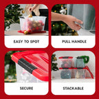 4 Pack IRIS USA 19 Qt. Stackable Plastic Storage Bins with Lids, - BPA-Free,