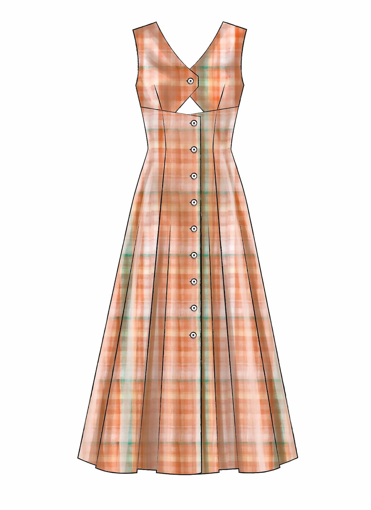 McCall's M7949A5 Petite Women's Keyhole Dress Sewing Patterns, Sizes 6-14