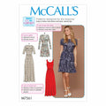 McCall Patterns Pullover, Gathered-Waist Knit Dresses With Sleeve And Hem