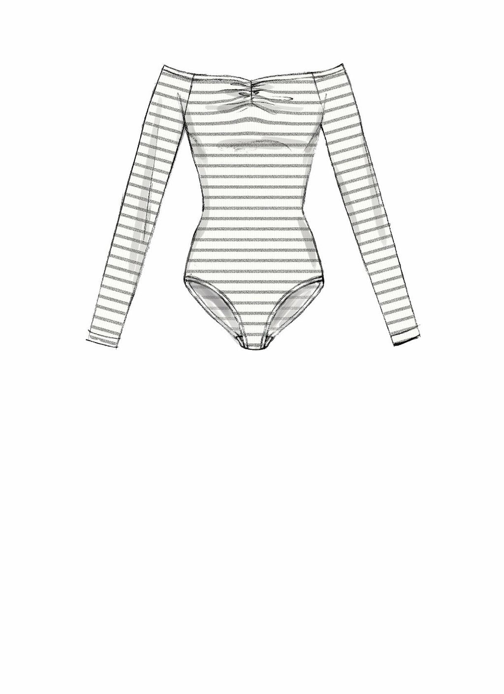 McCall Patterns Misses' Off-The-Shoulder Side Tie Bodysuits and Wrap Skirts