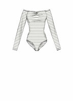 McCall Patterns Misses' Off-The-Shoulder Side Tie Bodysuits and Wrap Skirts