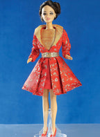 McCall's M7520 Gowns, Stole, Dresses, Coats & Hat for 11.5" Doll Sewing Pattern,