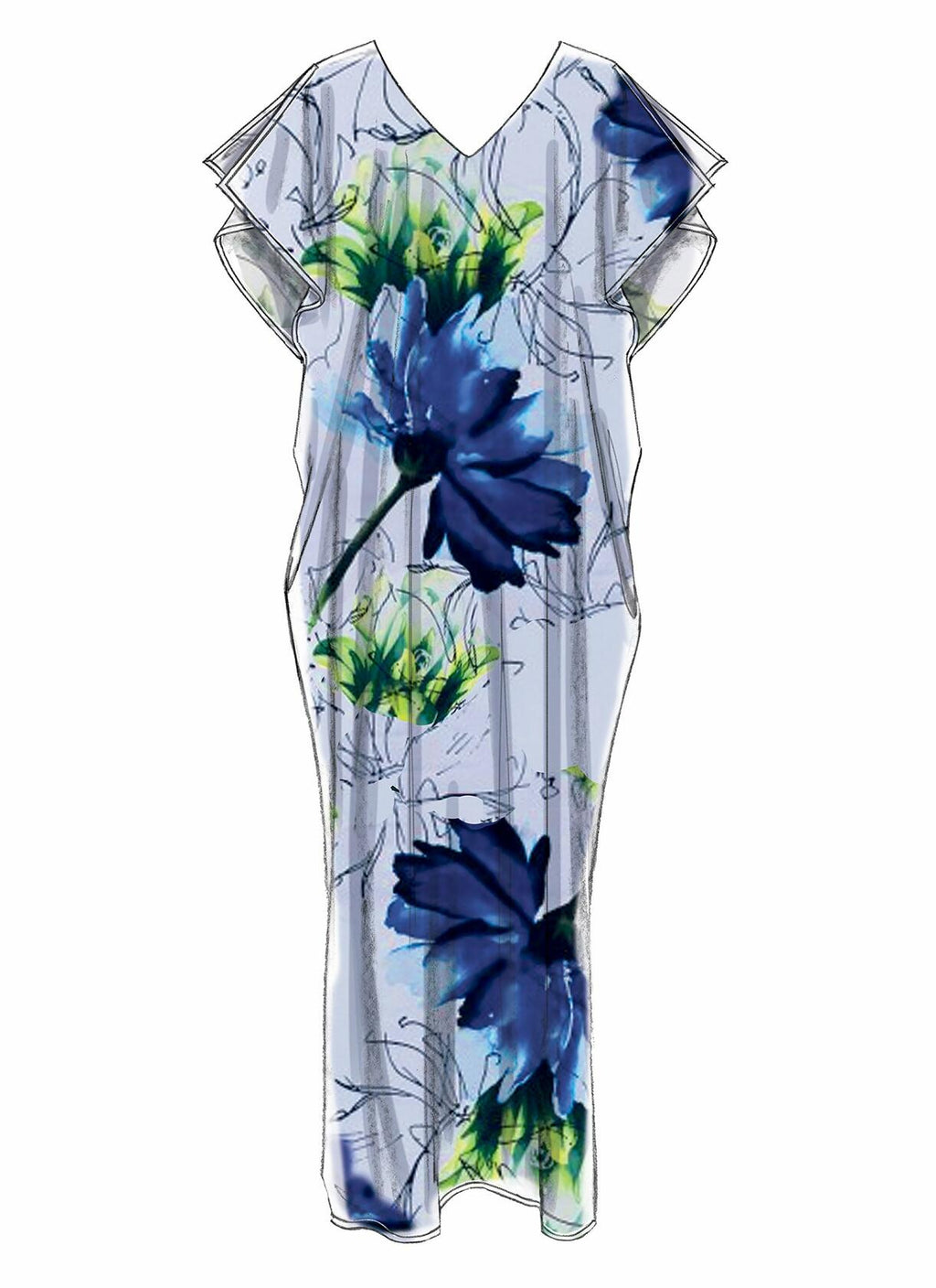 McCall Patterns Misses Loose-Fitting V-Neck Pullover Tunic and Dresses