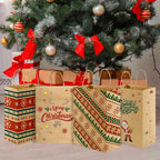 24 Pcs Christmas Gift Bags,Christmas Bags for Gifts,Holiday Xmas Gift Bags,Kraft