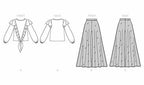 McCall Pattern Women's Loose Fitting Pullover Blouse and Wide Flare Pants Nicole
