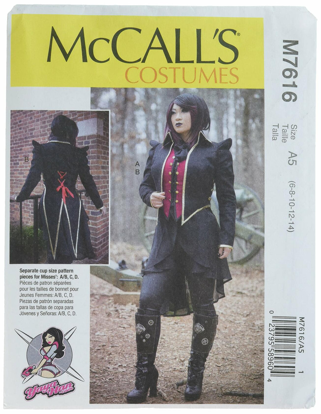 McCall's Patterns Vest and Jacket Gothic Cosplay Costume Sewing Pattern for