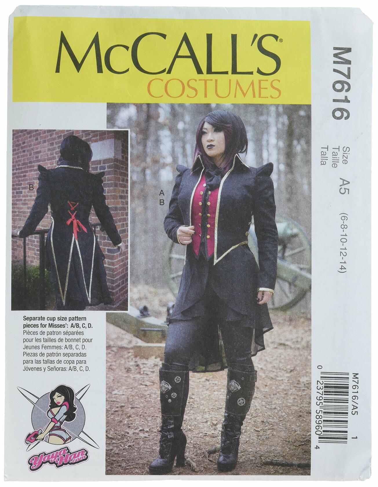 McCall's Patterns Vest and Jacket Gothic Cosplay Costume Sewing Pattern for