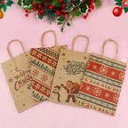 24 Pcs Christmas Gift Bags,Christmas Bags for Gifts,Holiday Xmas Gift Bags,Kraft