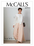 McCall Pattern Women's Loose Fitting Pullover Blouse and Wide Flare Pants Nicole