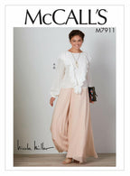 McCall Pattern Women's Loose Fitting Pullover Blouse and Wide Flare Pants Nicole