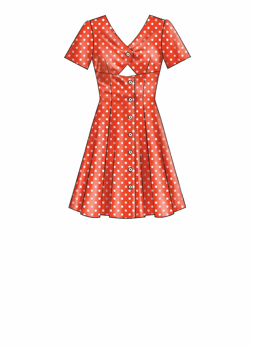 McCall's M7949A5 Petite Women's Keyhole Dress Sewing Patterns, Sizes 6-14