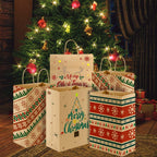 24 Pcs Christmas Gift Bags,Christmas Bags for Gifts,Holiday Xmas Gift Bags,Kraft