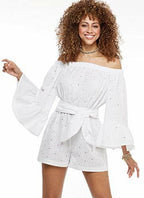 McCall's Misses' Pull-On Off-The-Shoulder Rompers, L-x-Large-Xx-Large