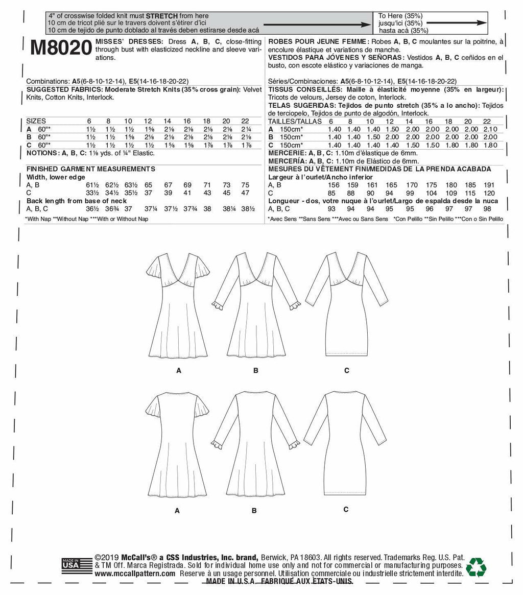 McCall Pattern 14-16-18-2, Various Colours