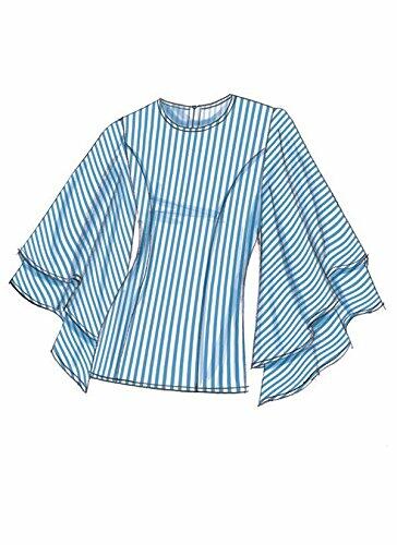 Vogue Patterns Misses' Princess Seam Tops With Flared Sleeve Variations, Green