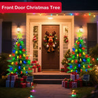 4FT Solar Christmas Tree Christmas Decorations Outdoor, 250 Branch Small Xmas