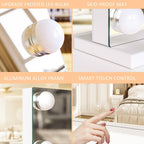 Gvnkvn Vanity Mirror with Lights 24x18 Inch, Lighted Makeup Mirror with 15