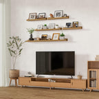Set of 2 Heimlove Picture Ledge Shelf,48 inch Long Floating Shelves for Wall,