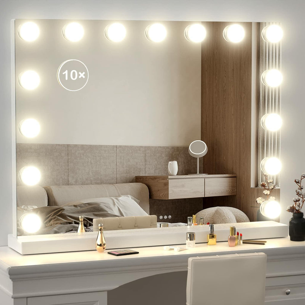 Gvnkvn Vanity Mirror with Lights 24x18 Inch, Lighted Makeup Mirror with 15