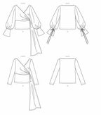 Vogue Pattern Misses' Top A5 (6-8-10-12-14), Various