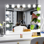 Gvnkvn Vanity Mirror with Lights 24x18 Inch, Lighted Makeup Mirror with 15
