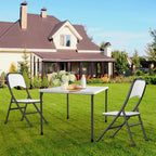 Kasunpul 34" Folding Table, Portable Square Folding Card Table with Collapsible