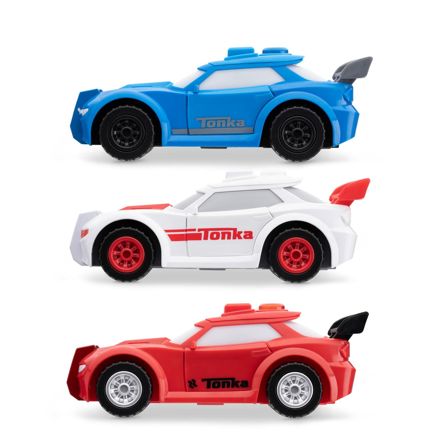 Tonka, 3-Pack Sports Cars– Made with Sturdy Plastic, Friction Powered, Boys and