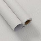 Cozydeco 24"x394" Light Grey Grasscloth Wallpaper Peel and Stick Faux Linen