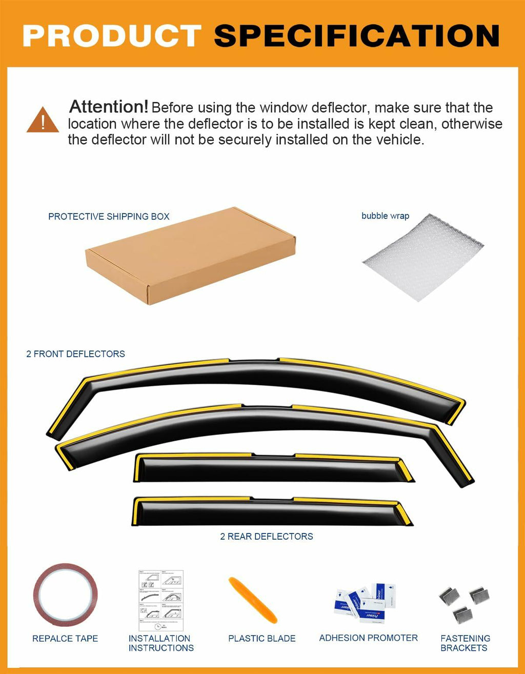 USED - 4 pcs Deejecsun in-Channel Window Rain Guards Fit for Hyundai Tucson 2022