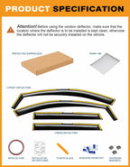 USED - 4 pcs Deejecsun in-Channel Window Rain Guards Fit for Hyundai Tucson 2022