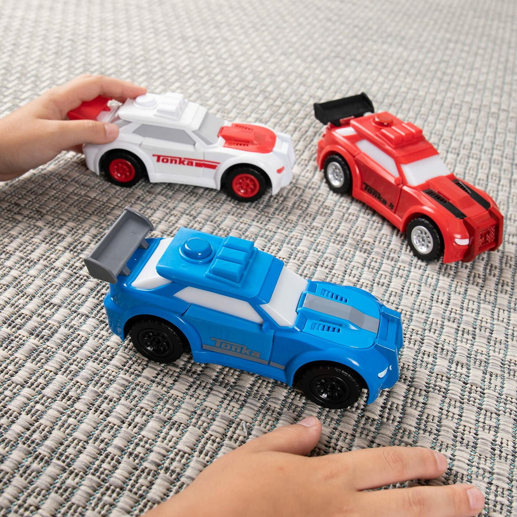 Tonka, 3-Pack Sports Cars– Made with Sturdy Plastic, Friction Powered, Boys and