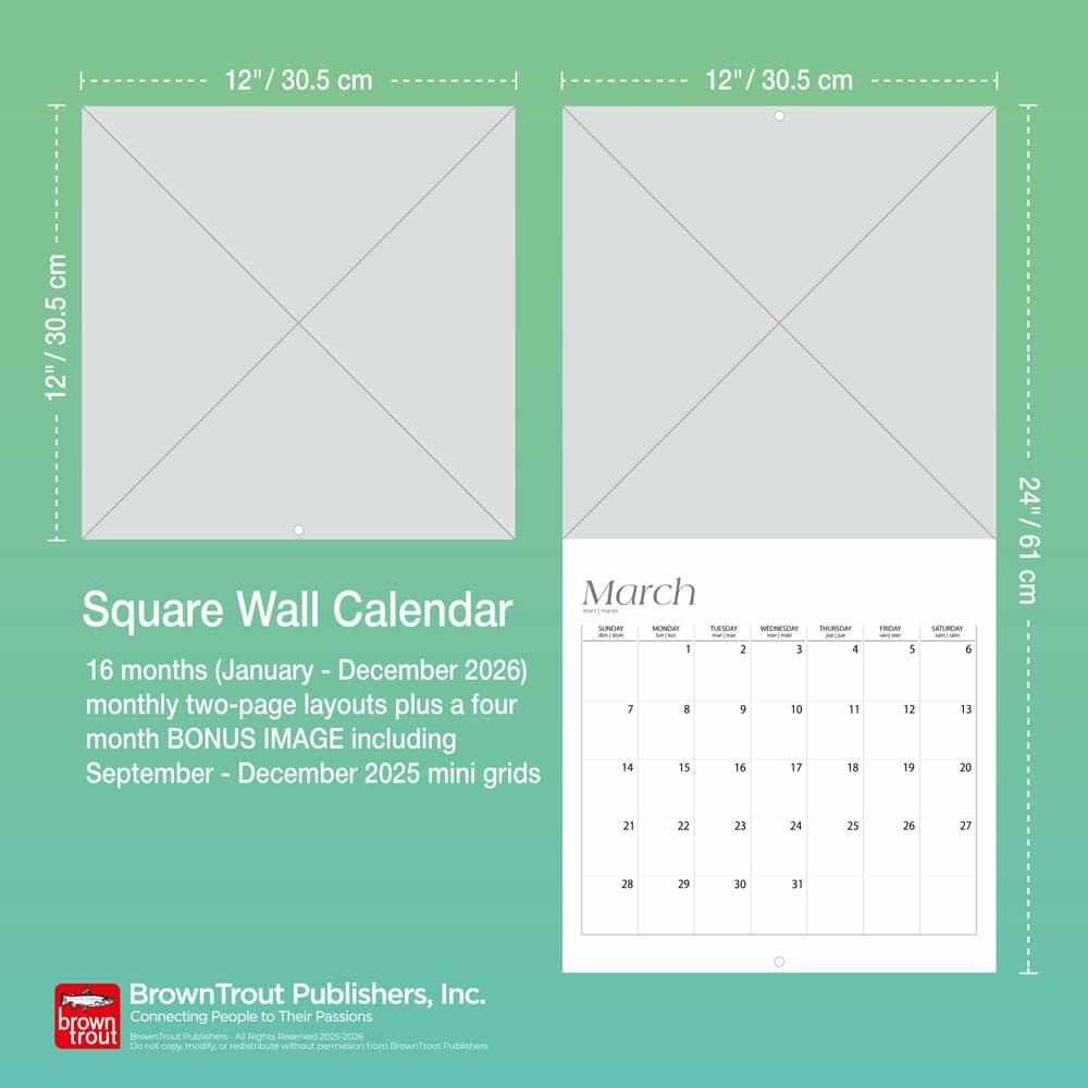 Taylor Swift OFFICIAL | 2026 12 x 24 Inch (Hanging) Monthly Square Wall Calendar