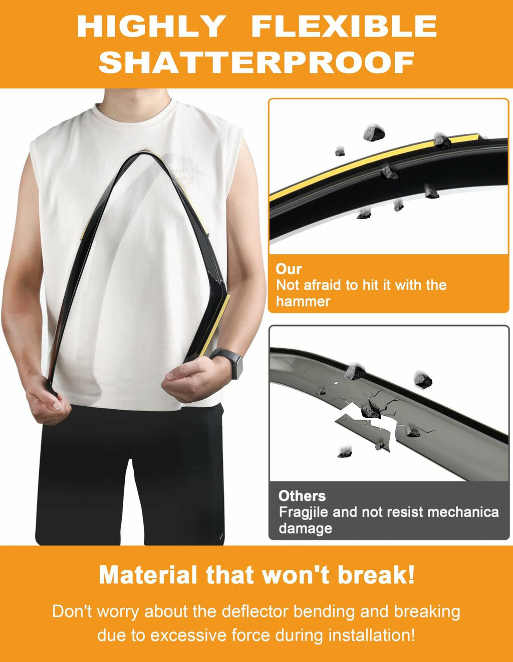 USED - 4 pcs Deejecsun in-Channel Window Rain Guards Fit for Hyundai Tucson 2022