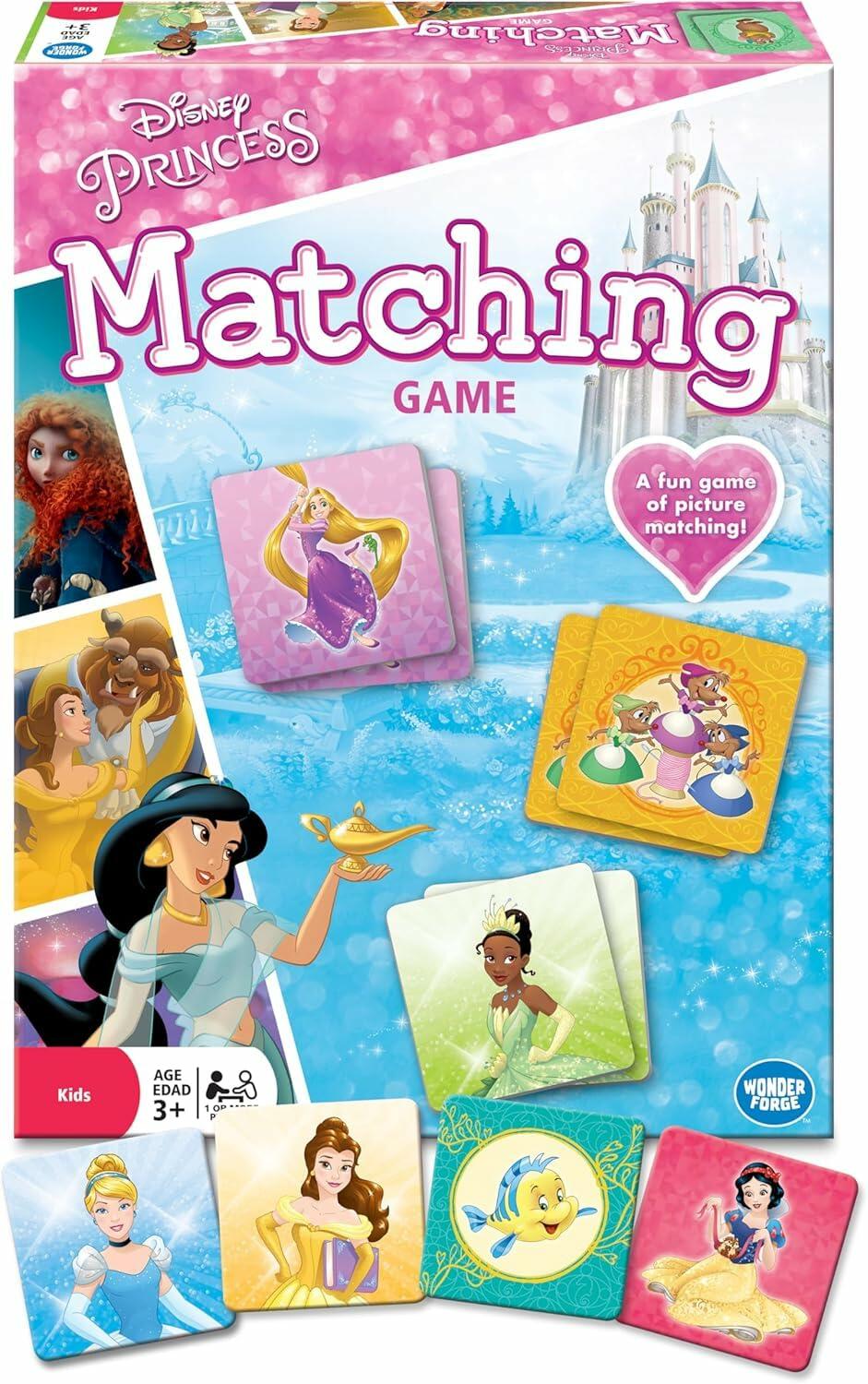 Wonder Forge Disney Princess Matching Game - Fun Memory Game for Kids Ages 3 and