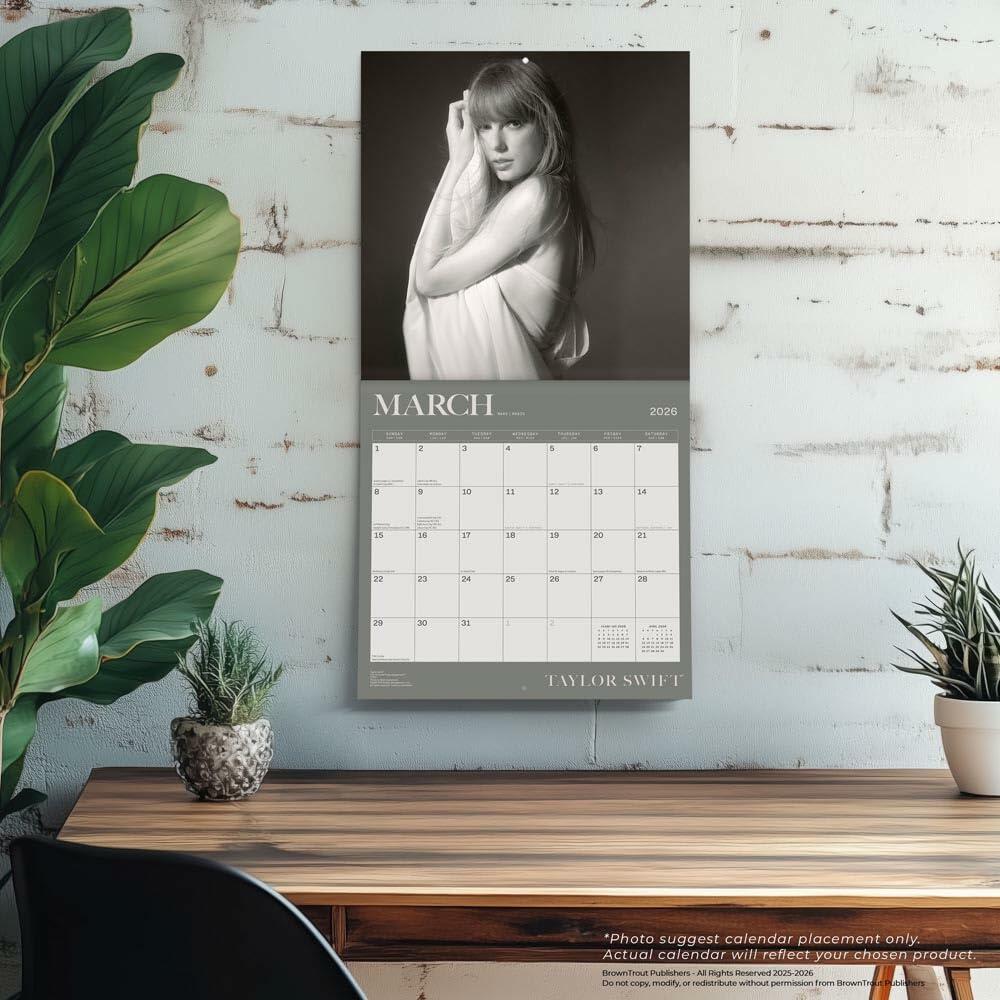 Taylor Swift OFFICIAL | 2026 12 x 24 Inch (Hanging) Monthly Square Wall Calendar
