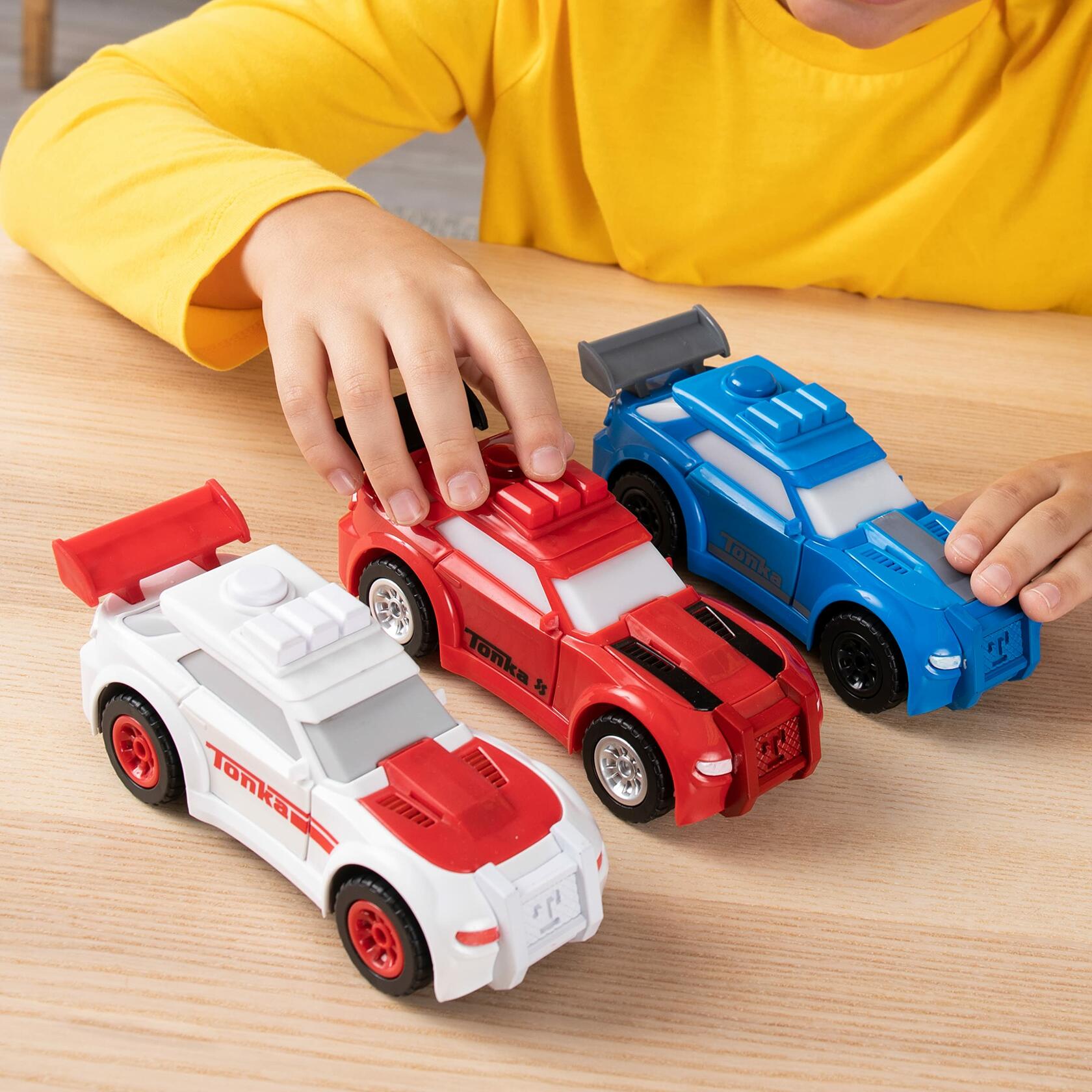 Tonka, 3-Pack Sports Cars– Made with Sturdy Plastic, Friction Powered, Boys and