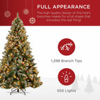 Best Choice Products Christmas Tree Pre-Lit, Pre-Decorated Artificial 7.5ft